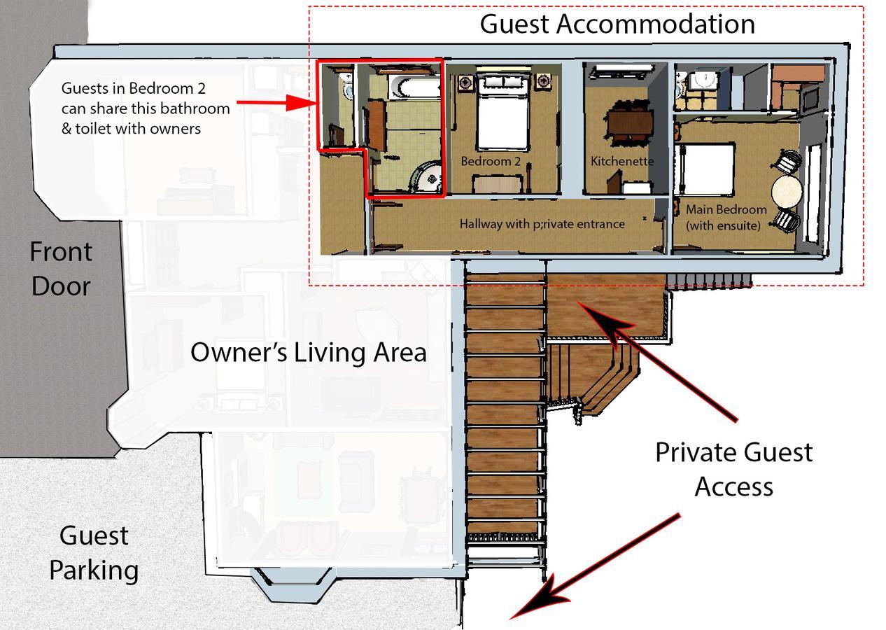 Sunny Mornington 2 Bedroom Guest Suite ダニーデン エクステリア 写真